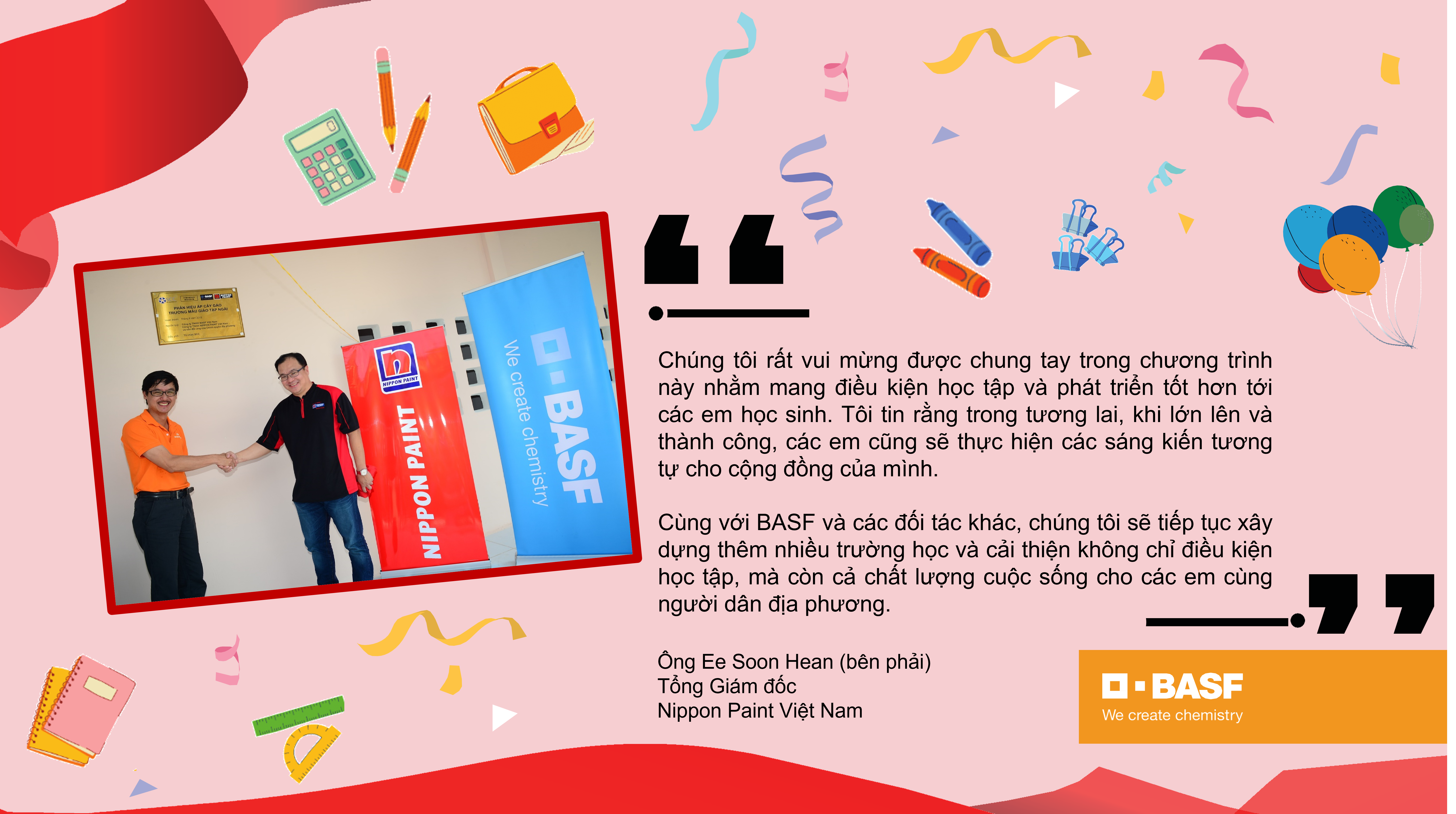 Ông Ee Soon Hean (bên phải) Tổng Giám đốc Nippon Paint Việt Nam