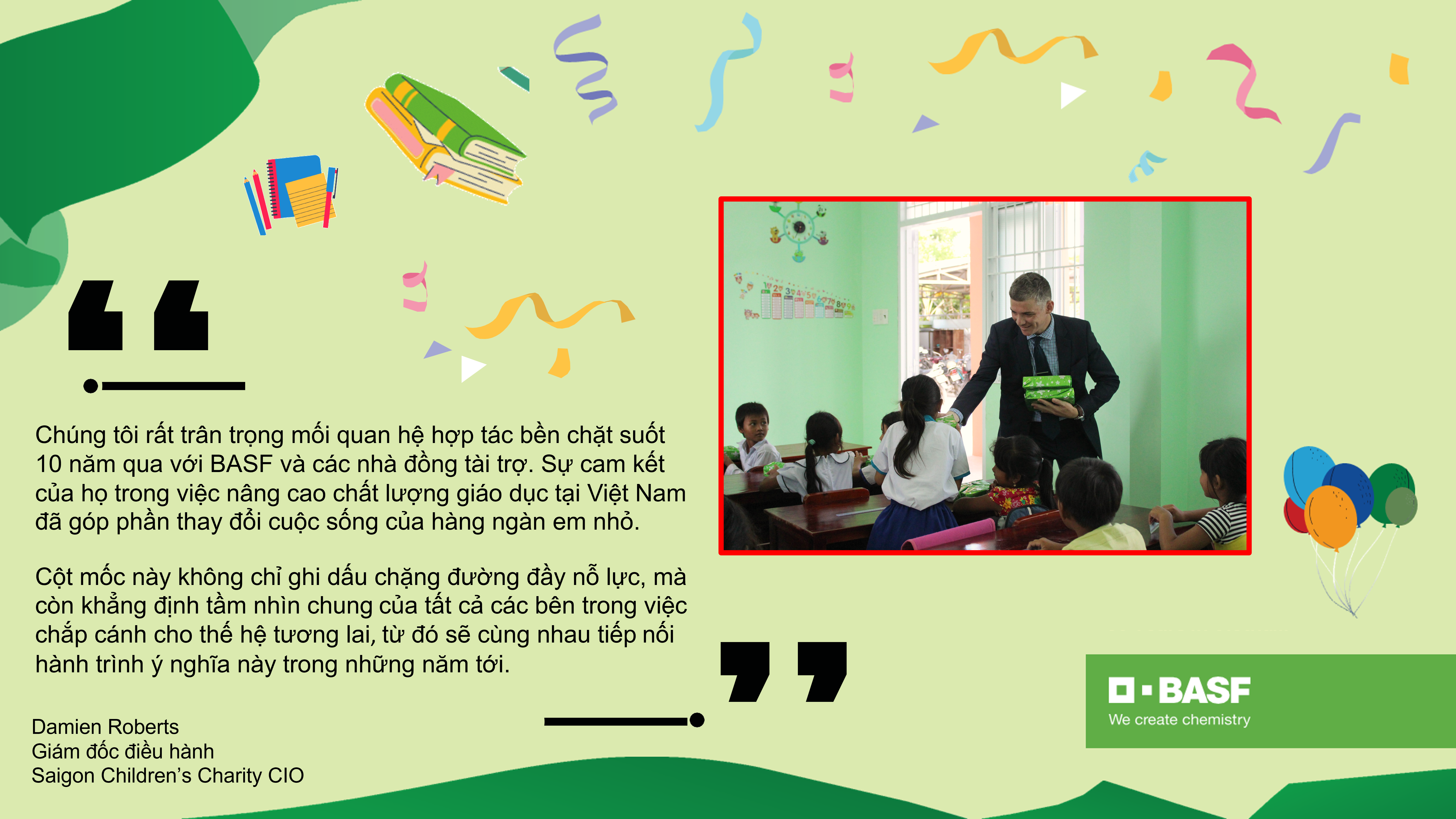 Damien Roberts Giám đốc điều hành Saigon Children’s Charity CIO